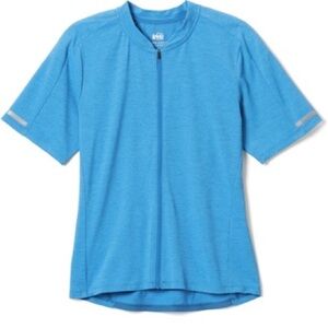 REI Junction Full-Zip Cycling Jersey, Blue, Size XL